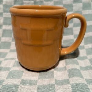 Longaberger Pottery Woven Traditions Butternut Coffee Mug Cup 12 Oz USA